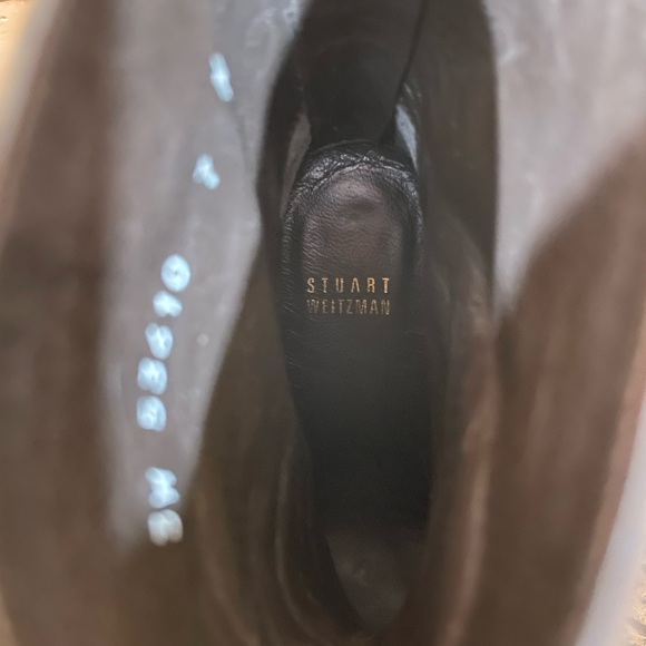 Stuart Weitzman Suede Leopard Print Booties Size 7 - Picture 2 of 8